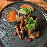 Eggplant and tempeh  at Bali bar&restaurant in Rome