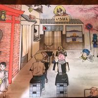 Paper tablecloth, have fun to recognise all the anime characters :D at Ichiban in Padua