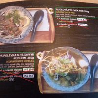 Vegan options - main dishes
Needs request without meat:
Noodle Soup Pho
Soup With Rice Noodles at Golden Sun in Havlickuv Brod