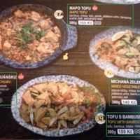 Vegan options - main dishes
Fully vegan
Mapo Tofu
Tofu in Style Sichuan at Golden Sun in Havlickuv Brod