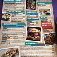 Menu in English   at Gusto BistroBar in Blanes