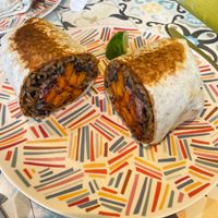 Sweet potato burrito  at Mexifun in Southampton