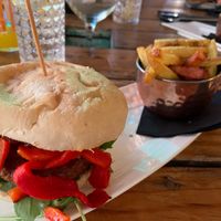 Vegan burger (Beyond burger) at Kasbah in Ibiza