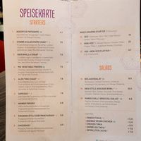 Menu page at SVAAdish at SVAAdish in Hamburg