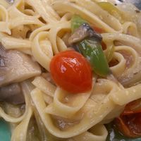 pasta primavera at Galway Bay in Ocean Shores