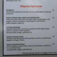 New menu with more and better vegan options! at Galway Bay in Ocean Shores