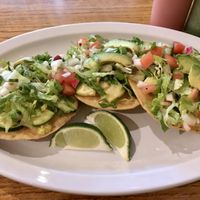 Salvadoran Enchiladas - veggie  (ask for no egg and cheese to make it vegan as shown)  at Gloria's Pupuseria in Staunton