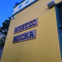 sign at Mystic Mocha in San Diego