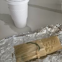 Latte and Tamale  at Mystic Mocha in San Diego