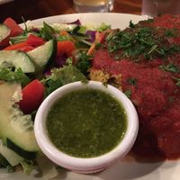 Lasagna w/ Red Sauce at Cafe Gertrude in Portland