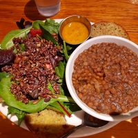 Lentil Soup and Salad at Cafe Gertrude in Portland