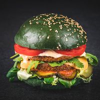 Double Cheeseburger Meat Replacer Burger at FunKink Burgers in Bucharest