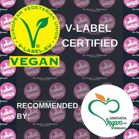Vegan V-Label certified and Recommended by The Romanian Vegan Association at FunKink Burgers in Bucharest