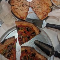 Cheeseless veggie pizza and gluten-free vegan cheese pizza! at Black Sheep in Beaufort