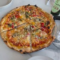 Vegan Roasted Vegetable pizza at Black Sheep in Beaufort