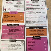 Menu - clearly labelled   at Oxygène Café in Tignes