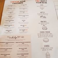 menu at Indulge in Pinner