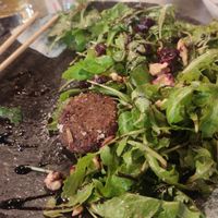 Quinoa and beet patties at weare50 in Zagreb