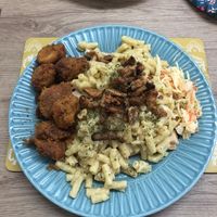 Jerk chicken, Mac and cheese, slaw  at Leah's Place  in Wolverhampton