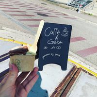 Small ice cream cup with 3 versions of vegan ice cream  at B51 Bar in Winterthur