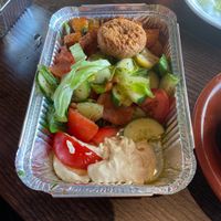 Mix of salad and dreamy falafel at La Beirut in Motala