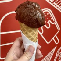 Chocolate Nero vegan ice cream  at Shorty's Ice Cream Parlour in Ballater