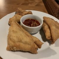 Vegan samosa at Kashmir in Brasov