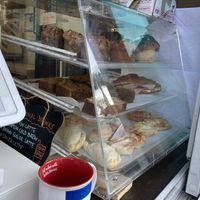 This day they had vegan banana chocolate chip muffins, two vegan loaves, and a vegan kale & artichoke empanada  at The Gathering Grounds Coffee Co in Deerfield Beach