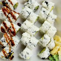 Tempura asparagus & avocado rolls at Zen in Noblesville