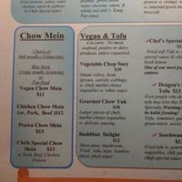 More vegan choices on the other pages! at Dragon Palace in Stanwood
