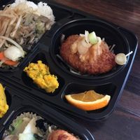 Hamburger set at Aju in Osaka