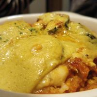 Vegan curry with cheese and rice at Aju in Osaka