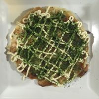 Okonomiyaki  at Aju in Osaka