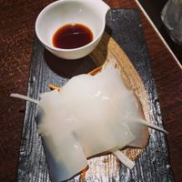 Vegan squid sashimi at Aju in Osaka