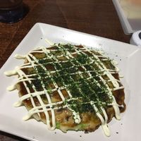 Okonomiyaki at Aju in Osaka