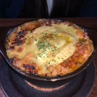 Rice Paper Lasagna. Couldn’t find much of the pasta sheets, but it was delicious none the less! at Aju in Osaka