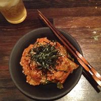 Soy meat and Kimichi at Aju in Osaka