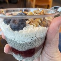 Chia pudding  at Kampen Kaffe & Bar in Oslo
