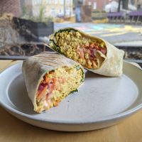 Tofu Wrap at Le Philtre Café in Quebec