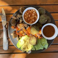 Off-Menu Falafel Breakfast Bowl at The Gillies Cafe in Yungaburra
