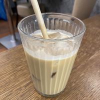 Ice Latte with Soy Milk and Maple Syrup   at Drunken Coffee in Cesky Krumlov