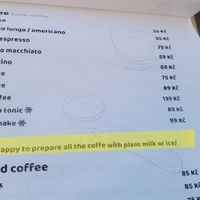 No extra fees for plant based milk at Drunken Coffee in Cesky Krumlov