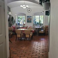 Inside at Drunken Coffee in Cesky Krumlov