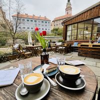 Snickers vegan cake  at Drunken Coffee in Cesky Krumlov