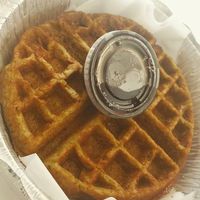 Vegan Matcha based Waffle at Victory Caffe in Van Nuys