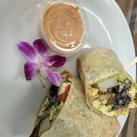 Vegan breakfast burrito   at Victory Caffe in Van Nuys
