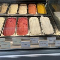 Selection of vegan flavors   at Eisplatzl in Schruns