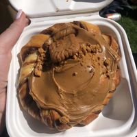 Biscoff whirl at Taylor's Bagels and Coffee in Bath