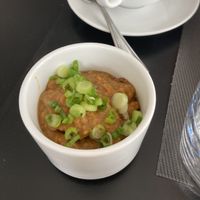 Mushroom gravy   at True Bistro in Somerville