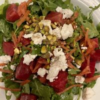 Vegan feta salad (too much vinaigrette)  at True Bistro in Somerville